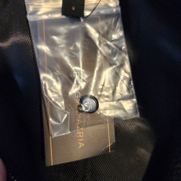 BCBGMAXAZRIA Black Peplum Jacket Satin Button Wool Military Goth Small NEW‎ NWT - Picture 8 of 10